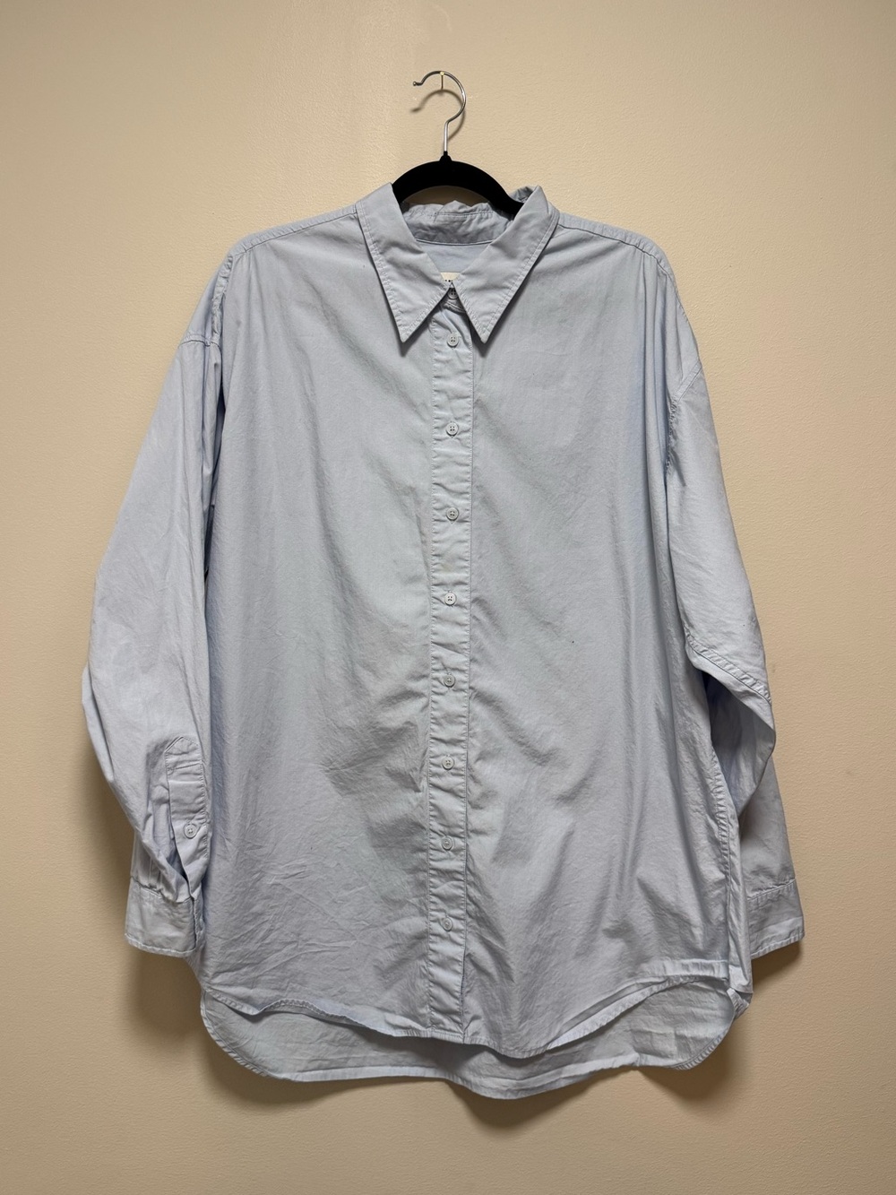 Aritzia/Sunday Best baby blue button up